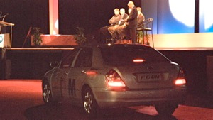 Illustration for article titled A 'P***y Magnet' Yellow Veyron, Dodge Avenger Not Yet Dead, And The Rocketman Is Dead